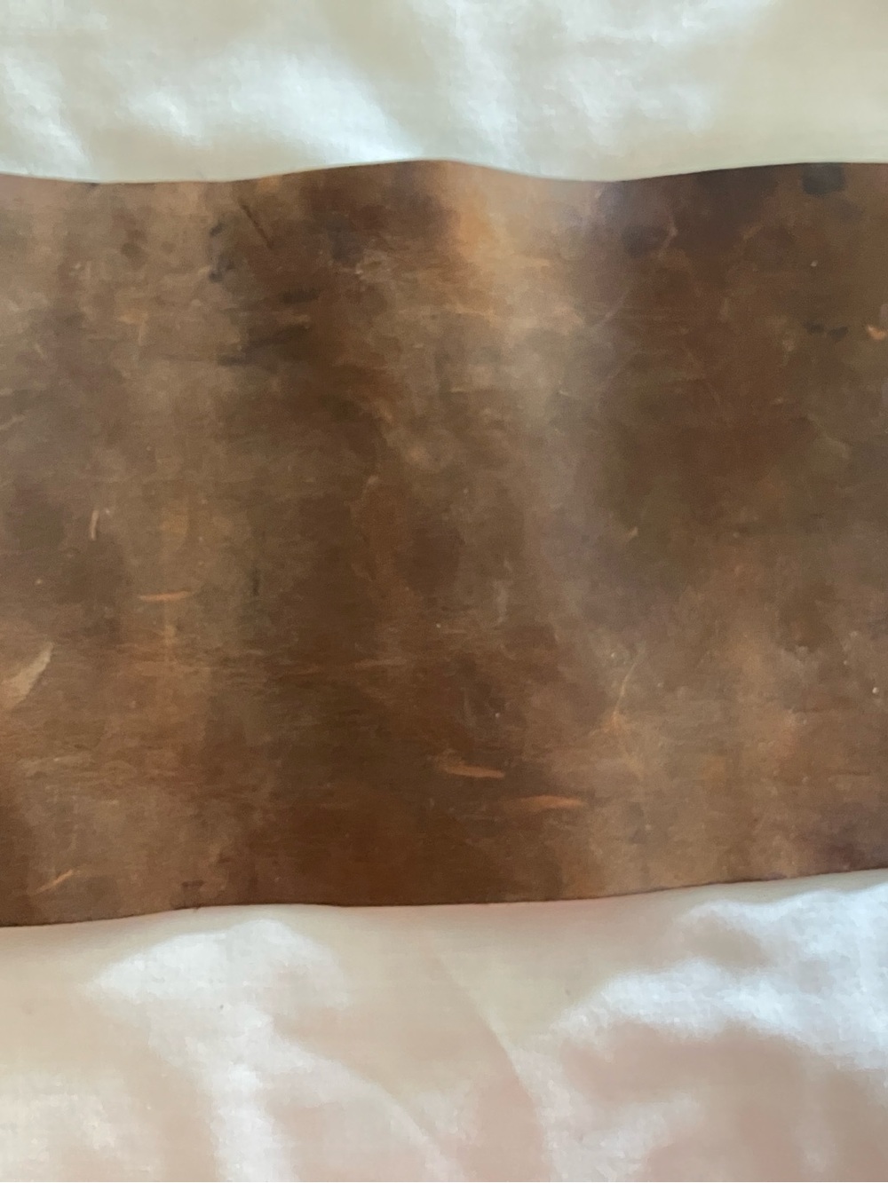 Vintage-Style Brown Leather Hide - Distressed Finish